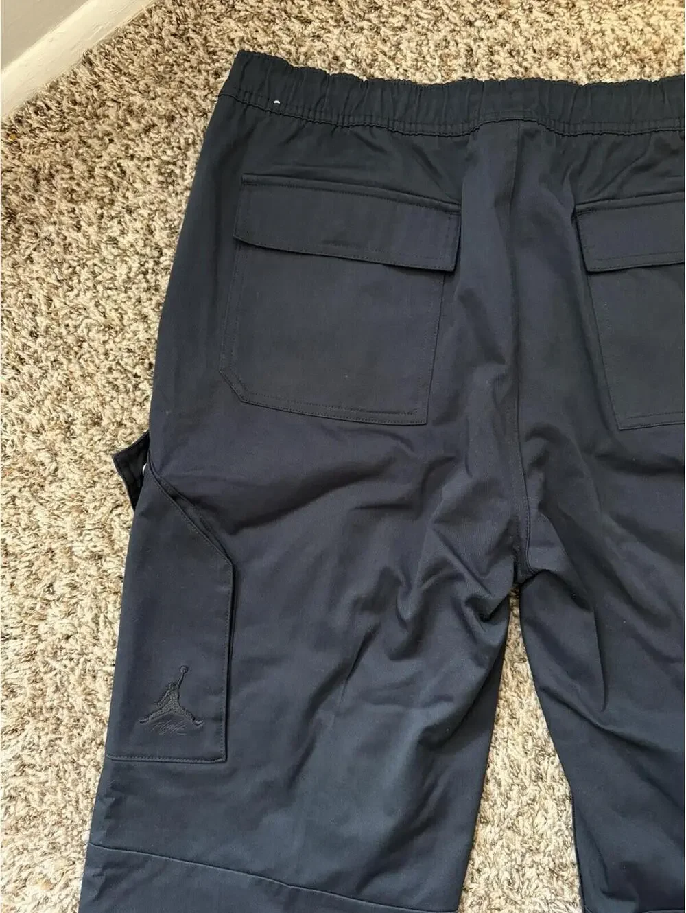 Jordan Men’s Black Woven Track Cargo Pants Basketball Athletic Large FB7305-010